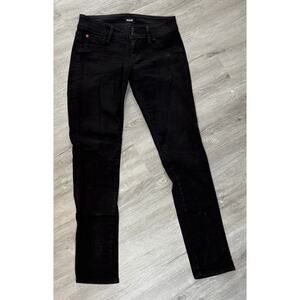 HUDSON Womens sz 26 Black COLLIN Skinny Flap Jeans